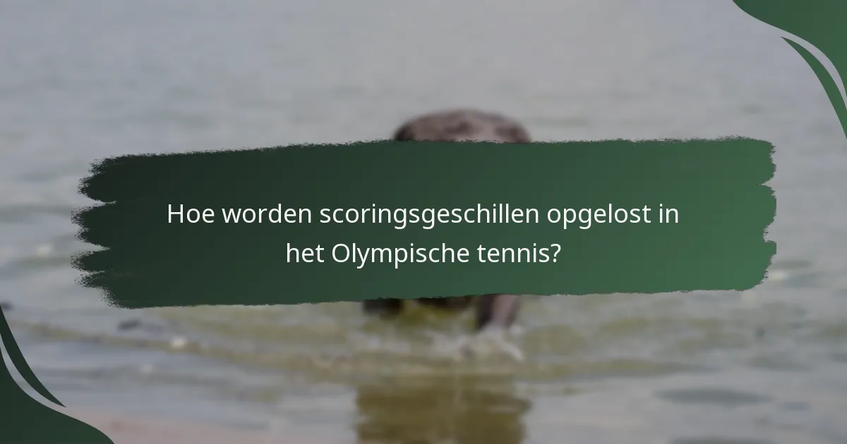 Hoe worden scoringsgeschillen opgelost in het Olympische tennis?