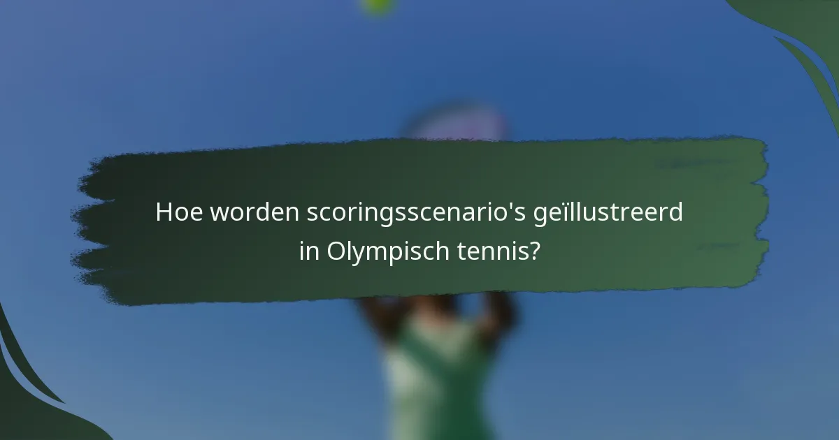 Hoe worden scoringsscenario's geïllustreerd in Olympisch tennis?