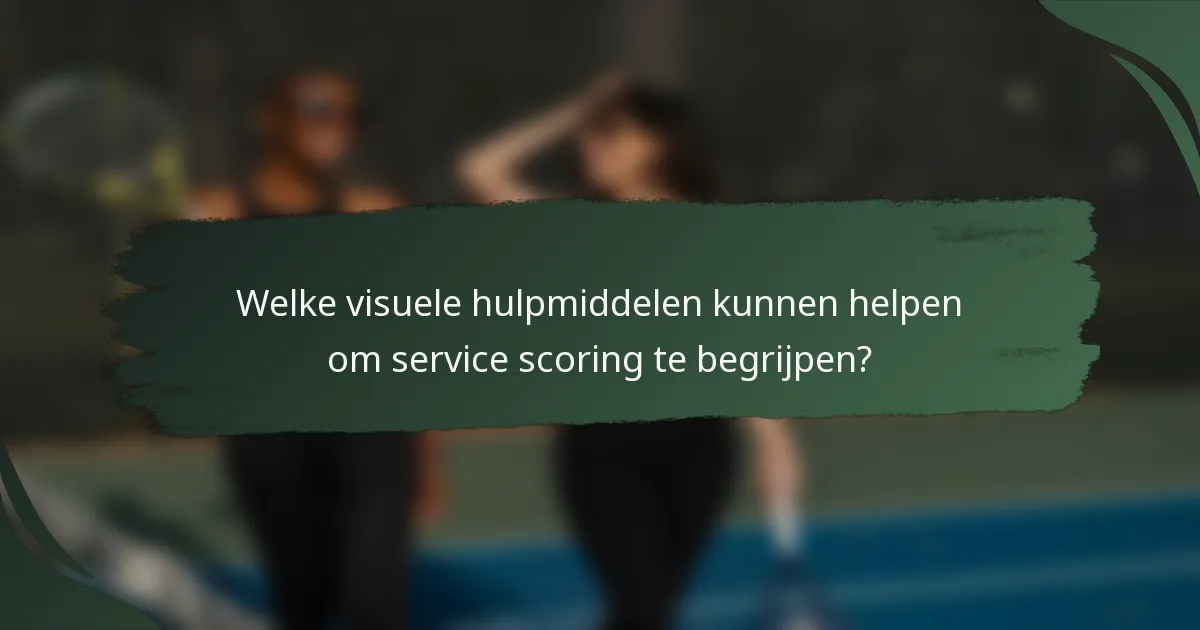 Welke visuele hulpmiddelen kunnen helpen om service scoring te begrijpen?